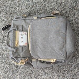 Gray Baby Travel Diaper Backpack